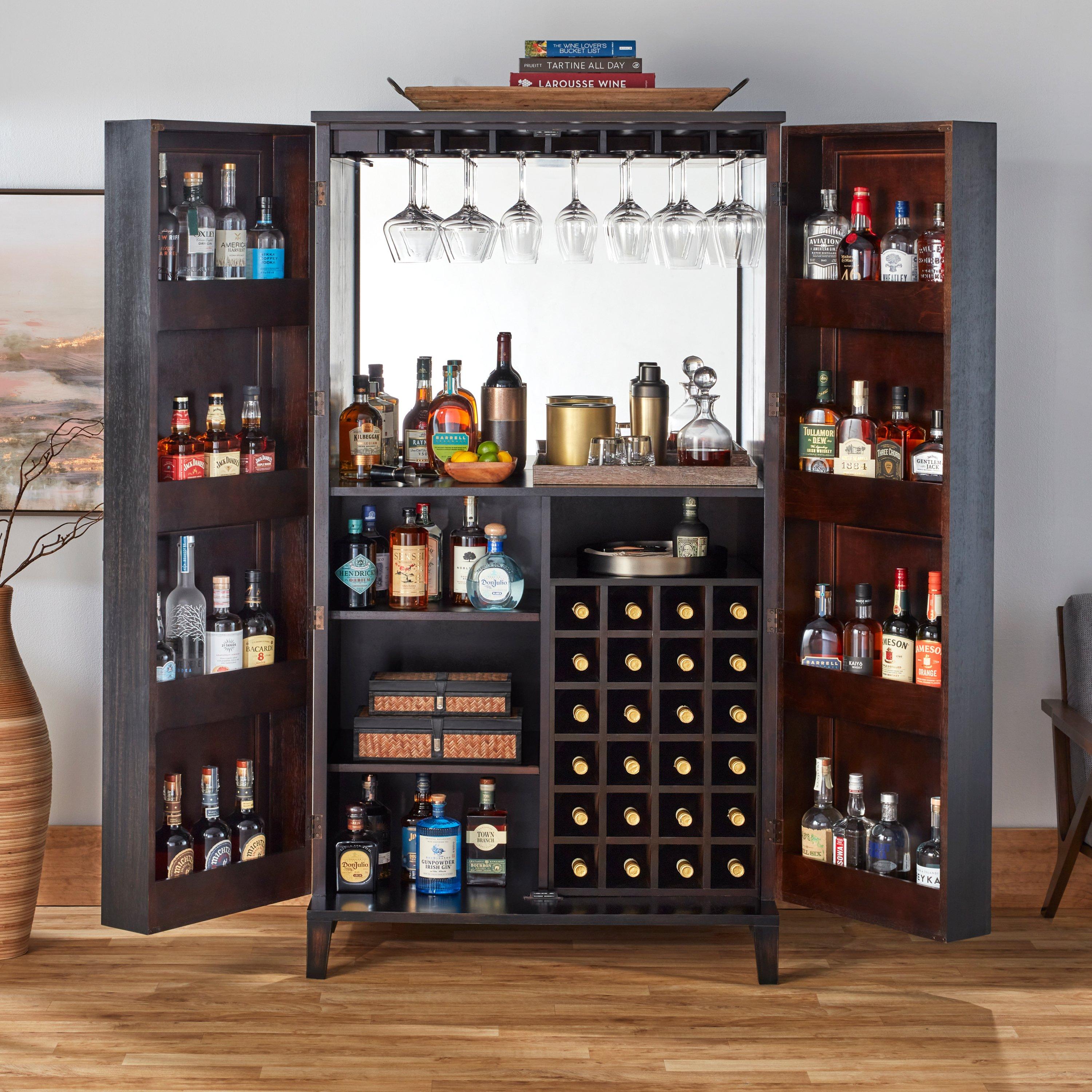 Piedmont Bar Cabinet With Cooling Storage Option - Wine Enthusiast
