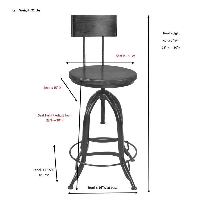 Industrial Crank Pub Table and Two Stools