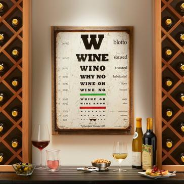 Personalized Wine Eye Chart Sign
