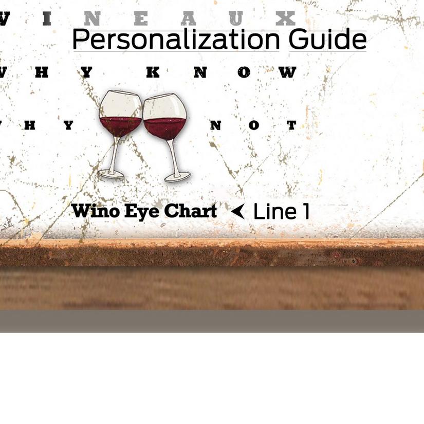 Personalized Wine Eye Chart Sign