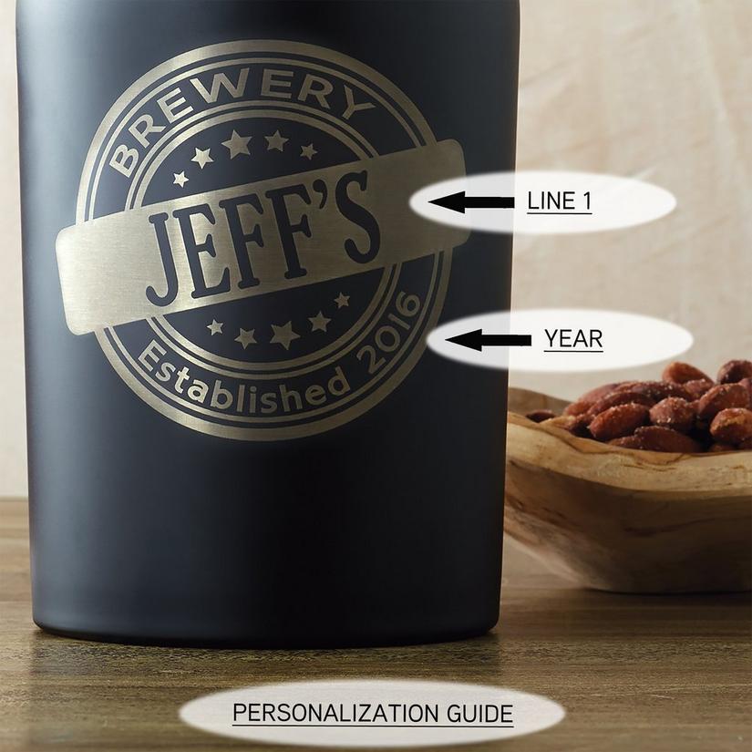 Personalized Black Growler