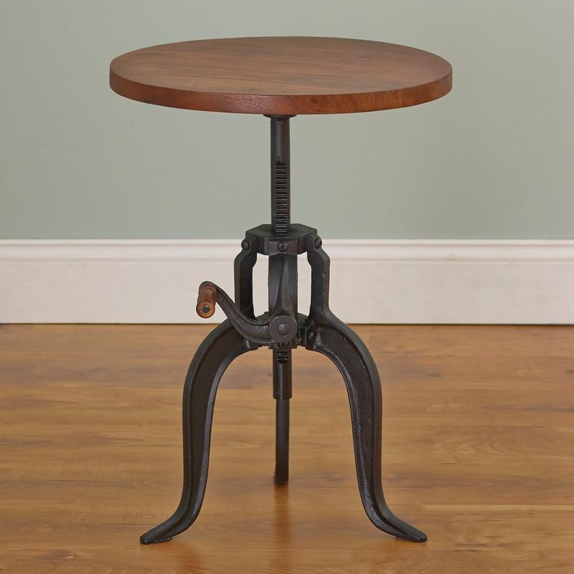 Industrial Crank Base Drinks Table
