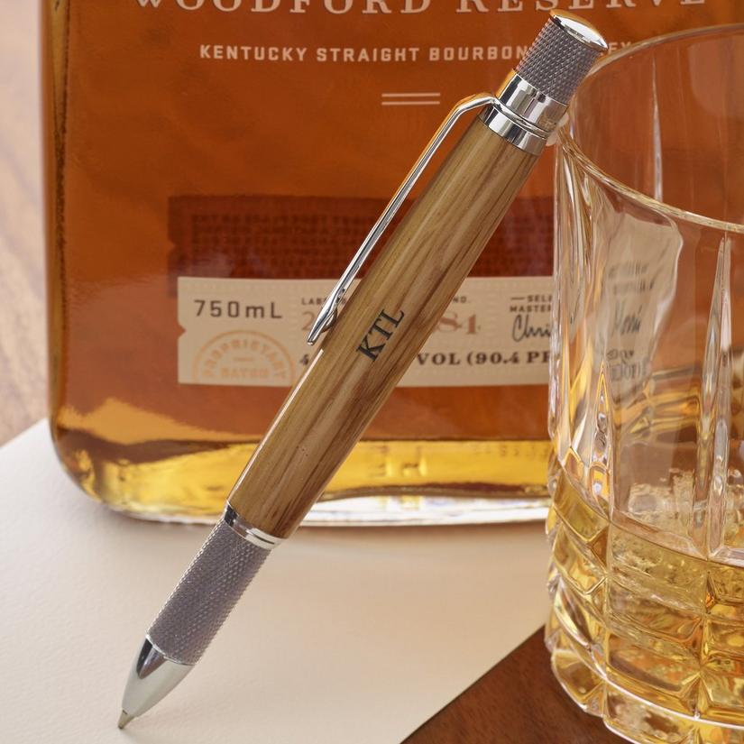 Personalized Authentic Whiskey Barrel Textured Grip Pen