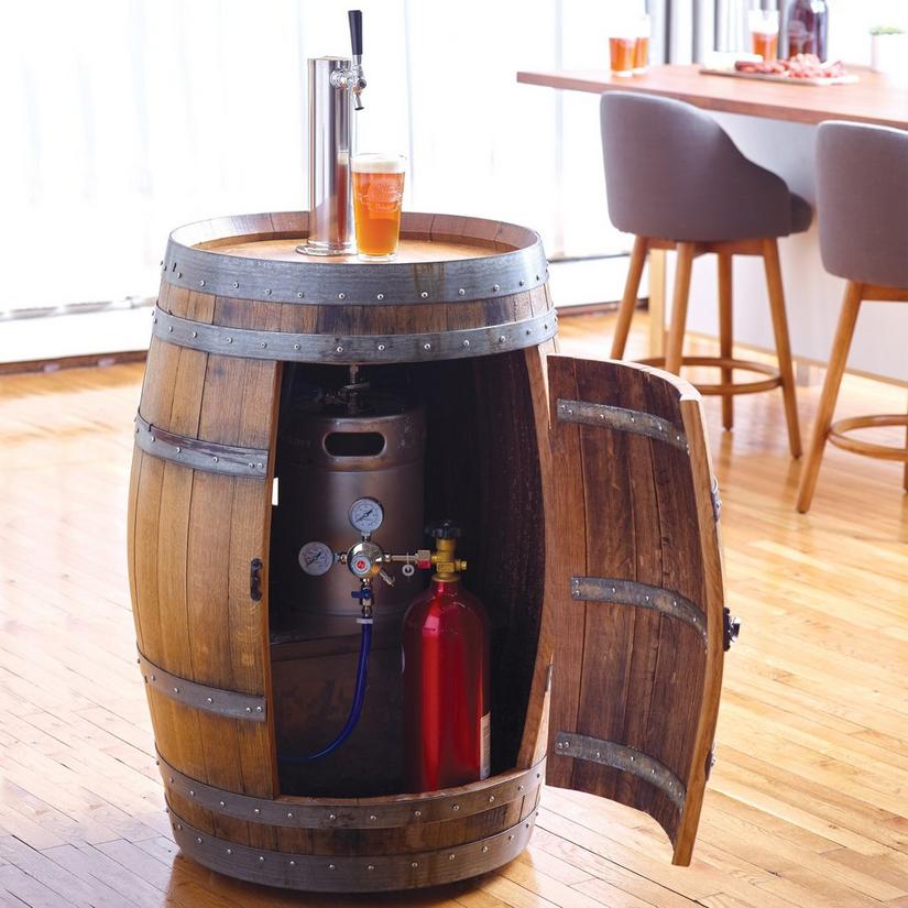 Recycled Wine Barrel Kegerator
