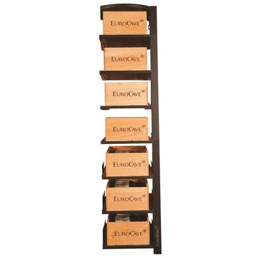 EuroCave Modulosteel 1 Column Wooden Box Sliding Shelf Add On Wine Rack