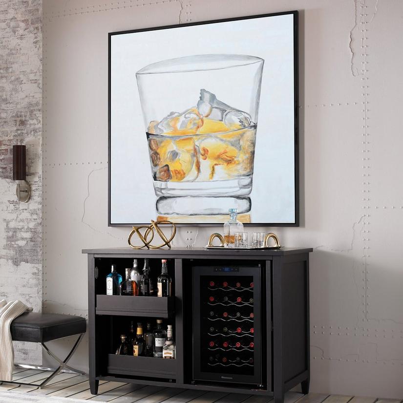 'On The Rocks' Hand-Painted Framed Canvas Art
