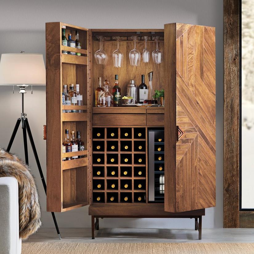 Bar Cabinet With 20 Bottle Wine Fridge