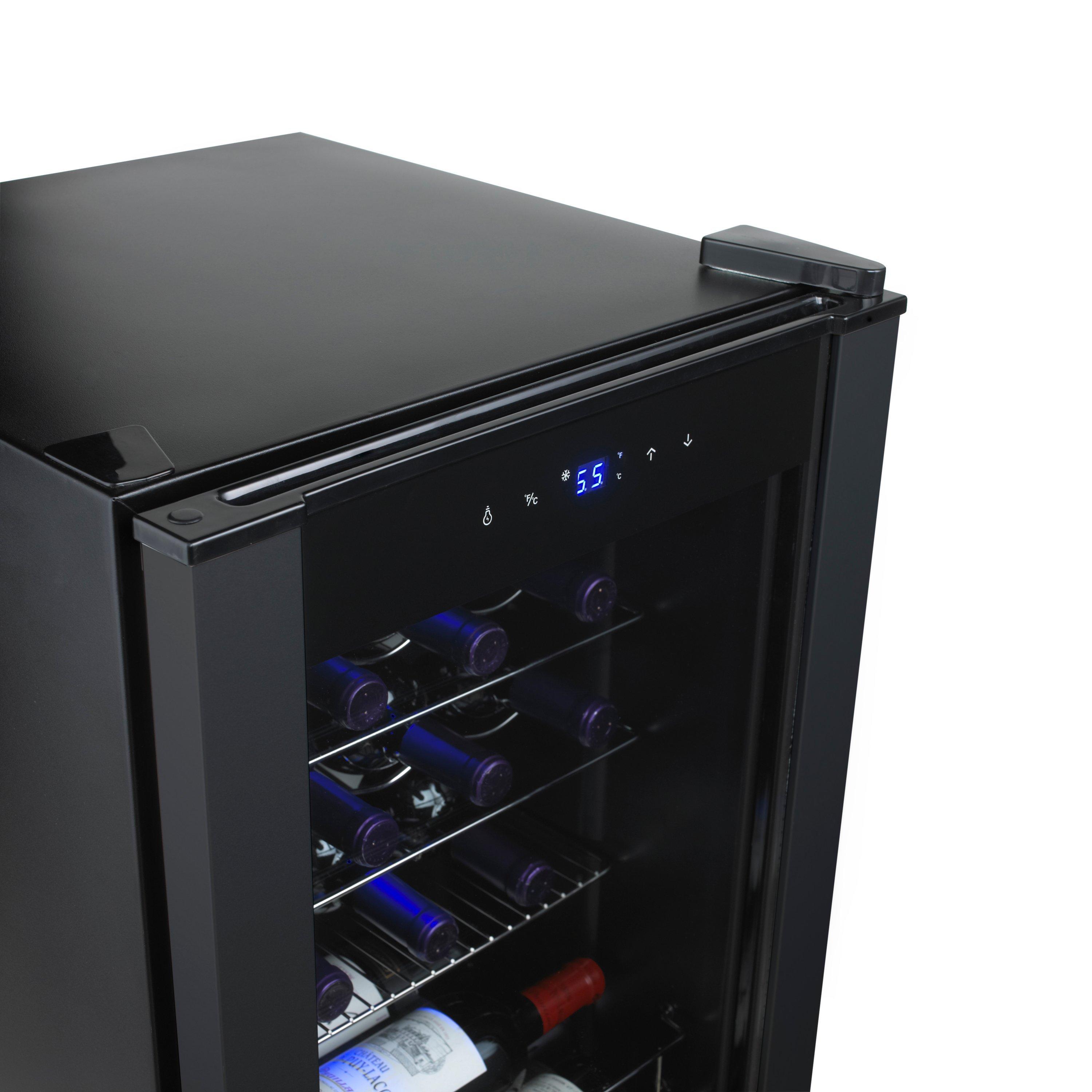 20Bottle Evolution Series Wine Refrigerator (Black Stainless Steel