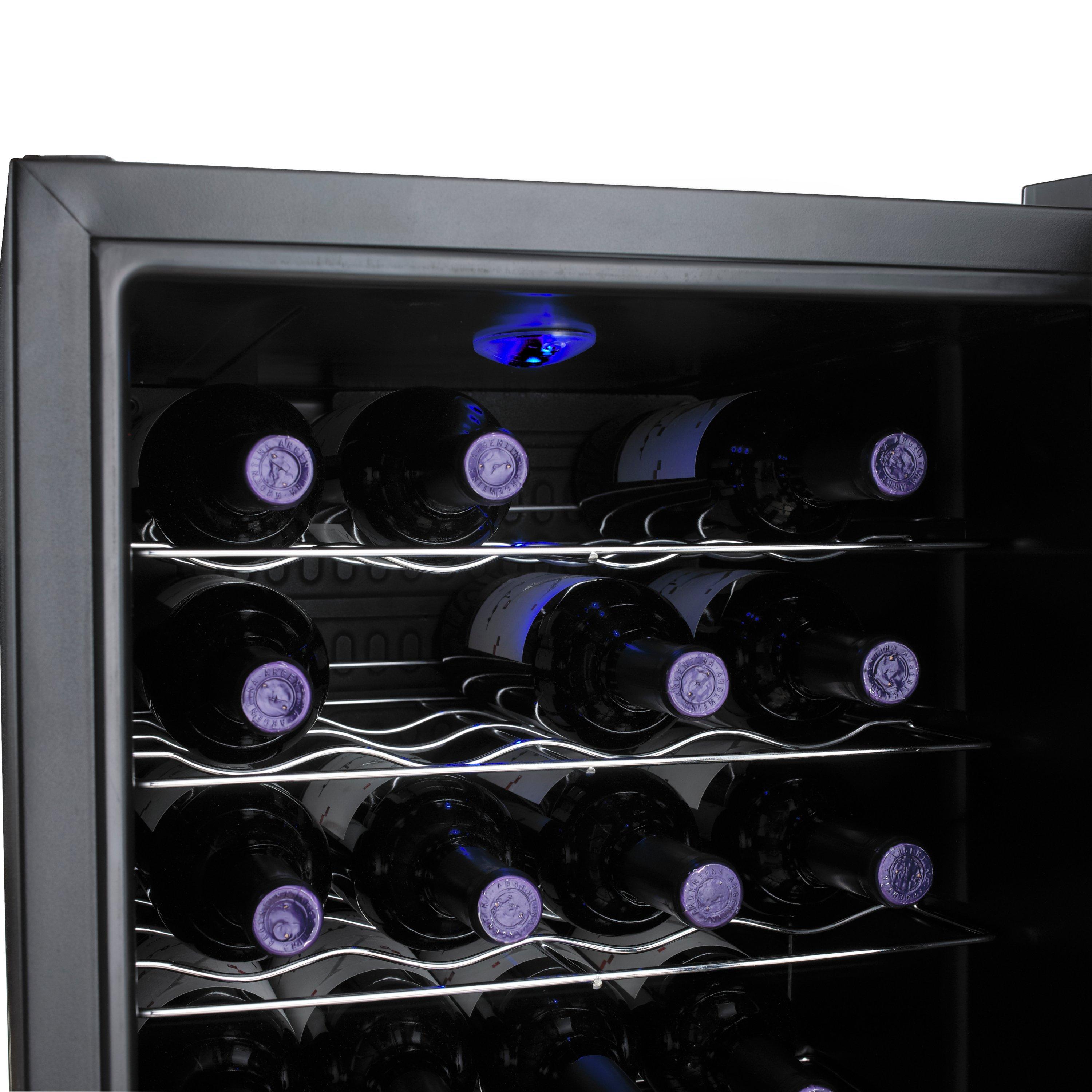 20-Bottle Evolution Series Wine Refrigerator (Black Stainless Steel ...