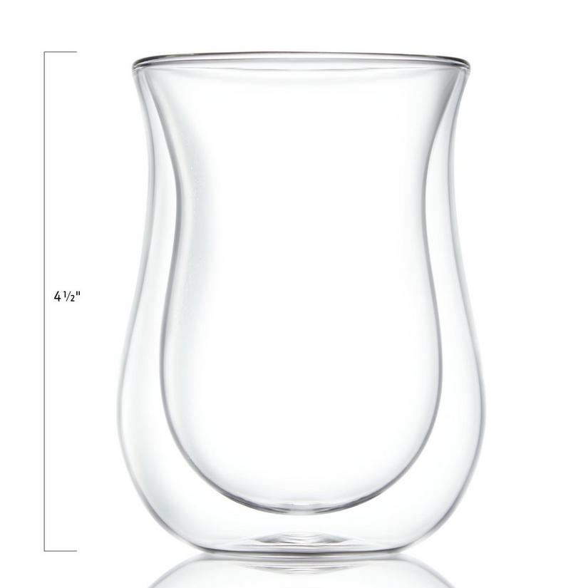 Wine Enthusiast Double-Wall Flared Tumblers (Set of 4)