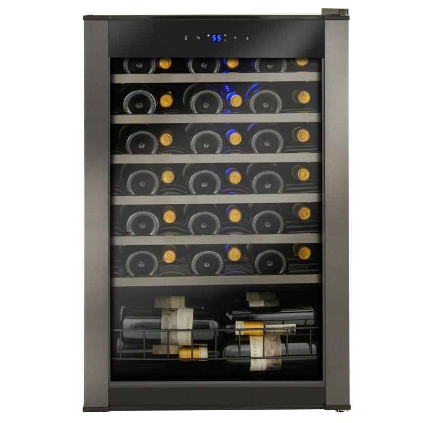 48-Bottle Evolution Series Wine Refrigerator Black Stainless Door