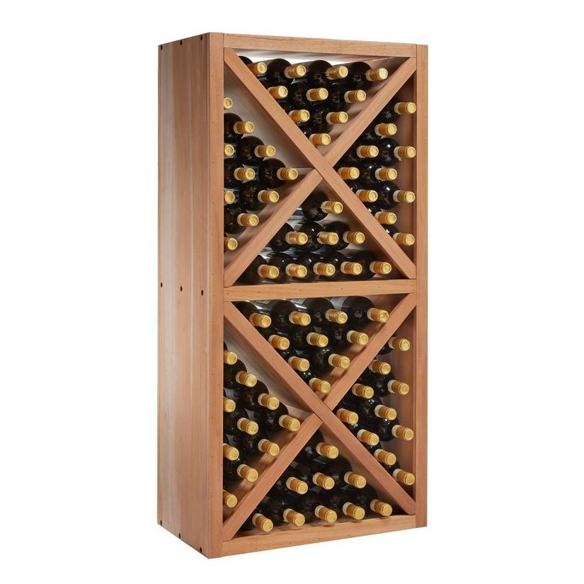 Wine Racks N'FINITY Stackable 4 Foot Wine Rack - Diamond Solid Cube - Wine Enthusiast