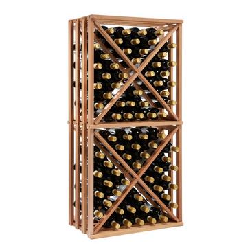 N’FINITY Stackable 4 Foot Wine Rack - Wine Rack Diamond Open Cube