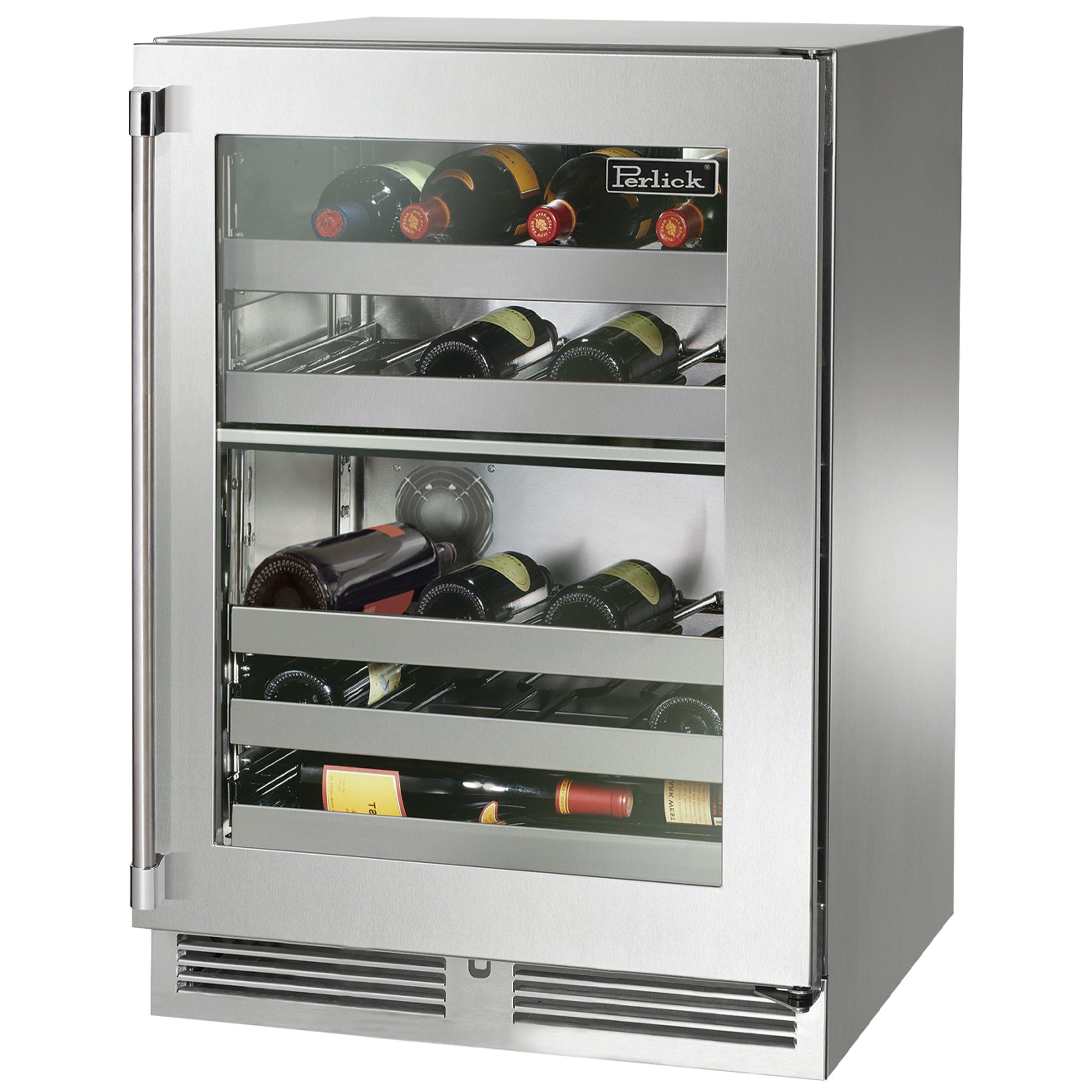 Perlick 24 Signature Series Indoor Dual-Zone Freezer/Refrigerator Drawers Stainless Steel
