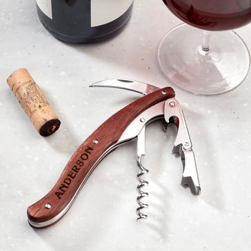 Wine Enthusiast Wine-Dipped Oak Wood Executive Corkscrew