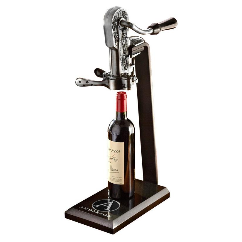 Legacy Corkscrew with Black Marble Stand and Handle (Pewter)