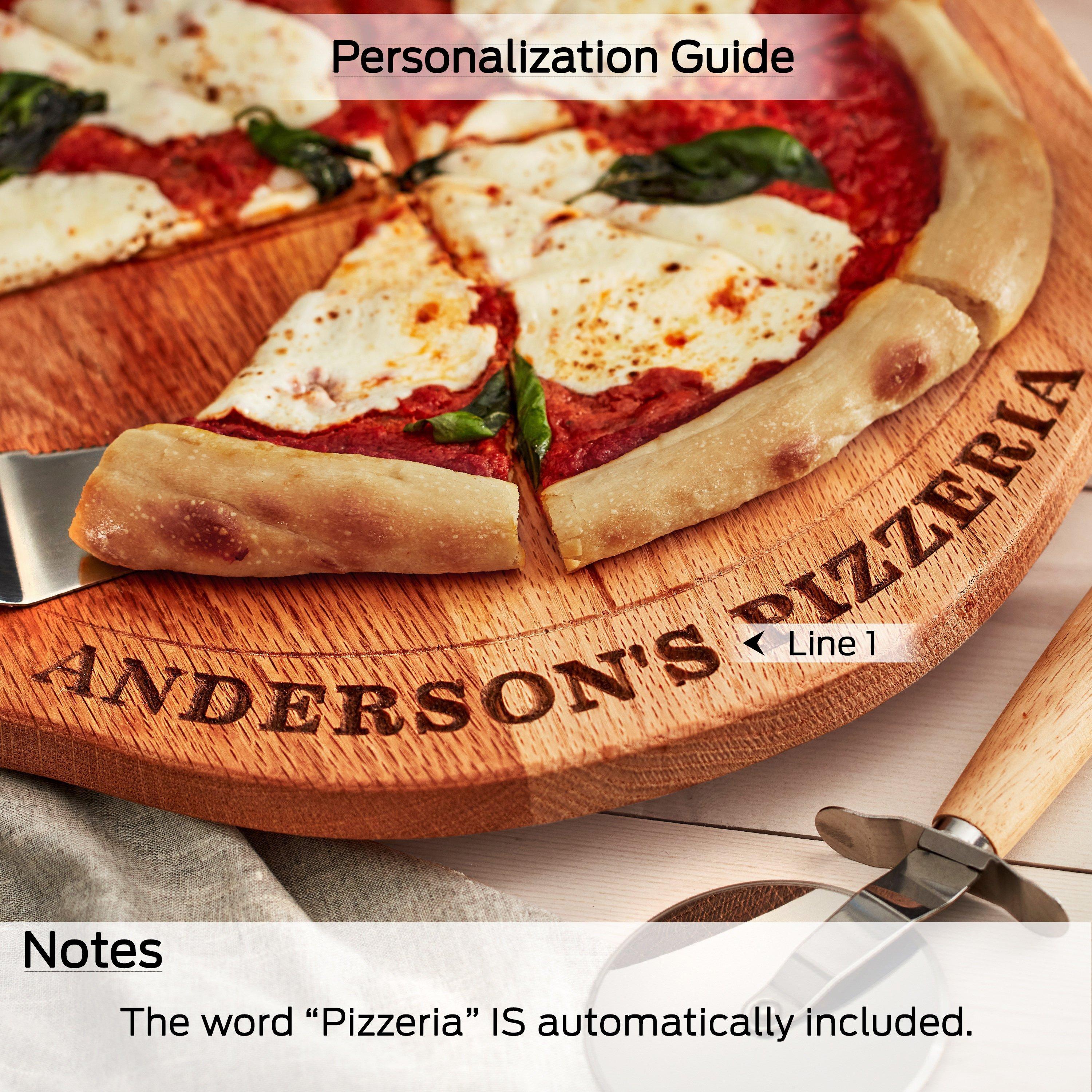 We Love You to Pizzas Personalized Pizza Board Gift Set