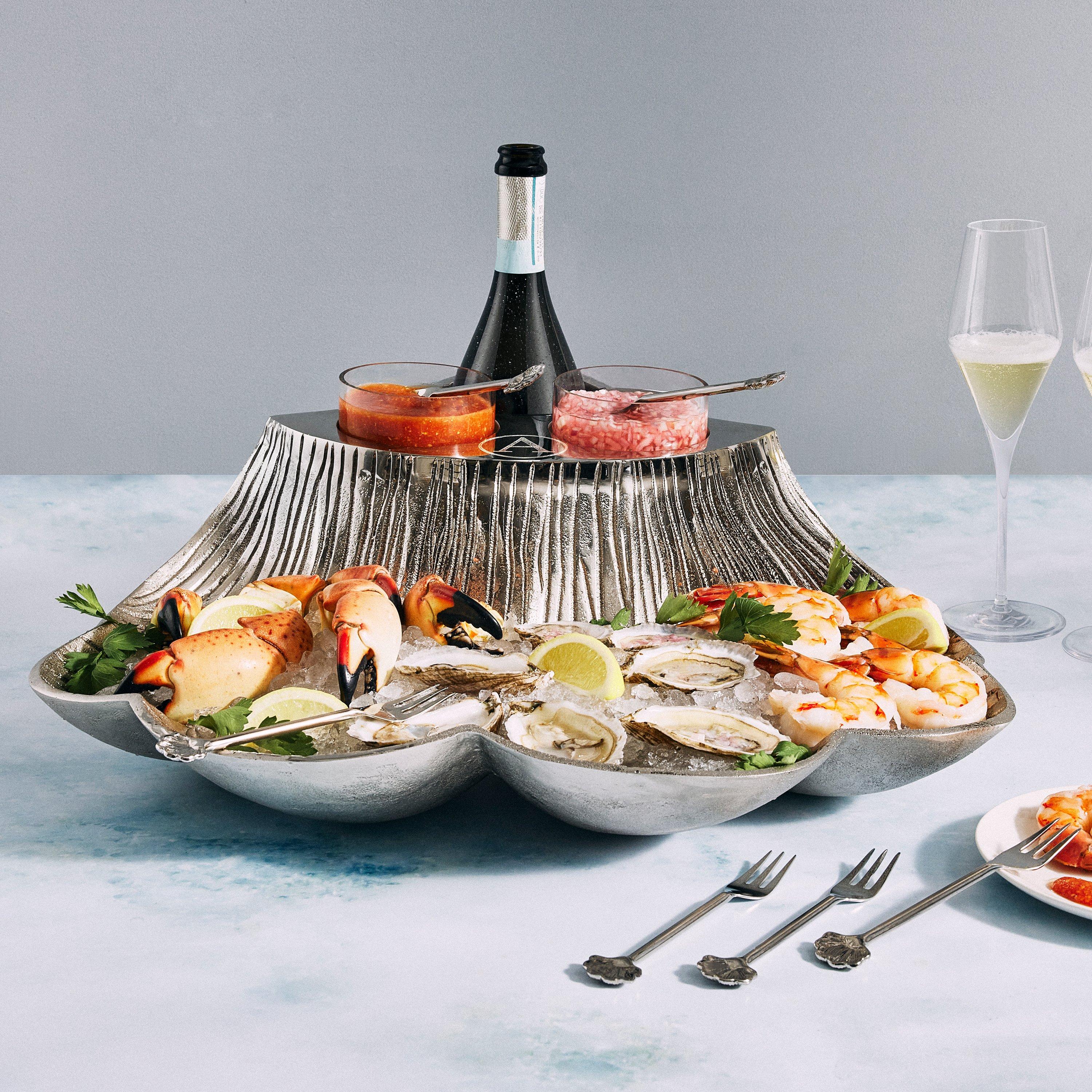 Wine Enthusiast Seafood and Wine Chiller Platter 9-Piece Set ›