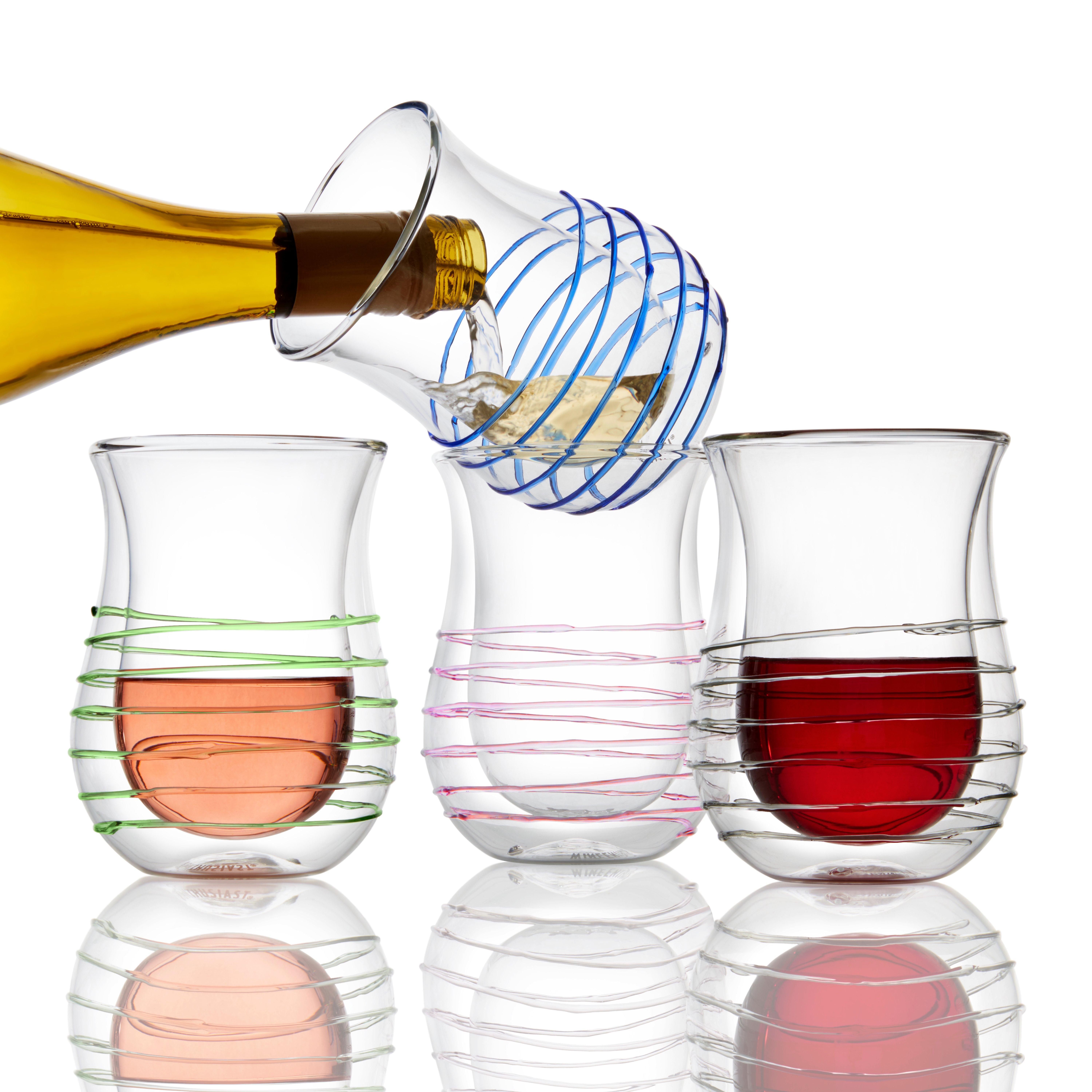 Double Wall Wine Glass Insulated Double Wall Wine Glasses for