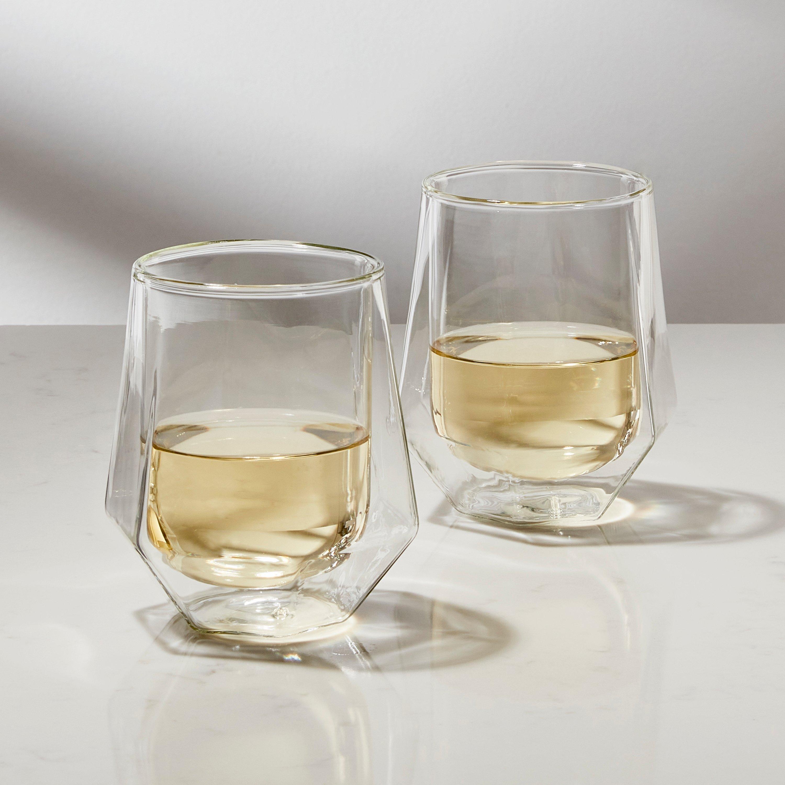 8 ounce Double wall Wine Glass Wine Glass - Office Depot