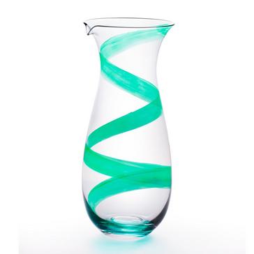 Hand-Painted Color Swirl Glass Carafe