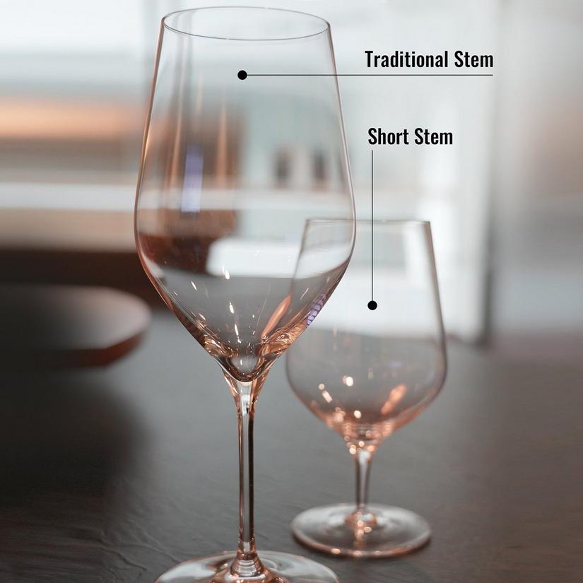 Fusion Air Break-Resistant Short Stem Taste Wine Glasses (Set of 4)