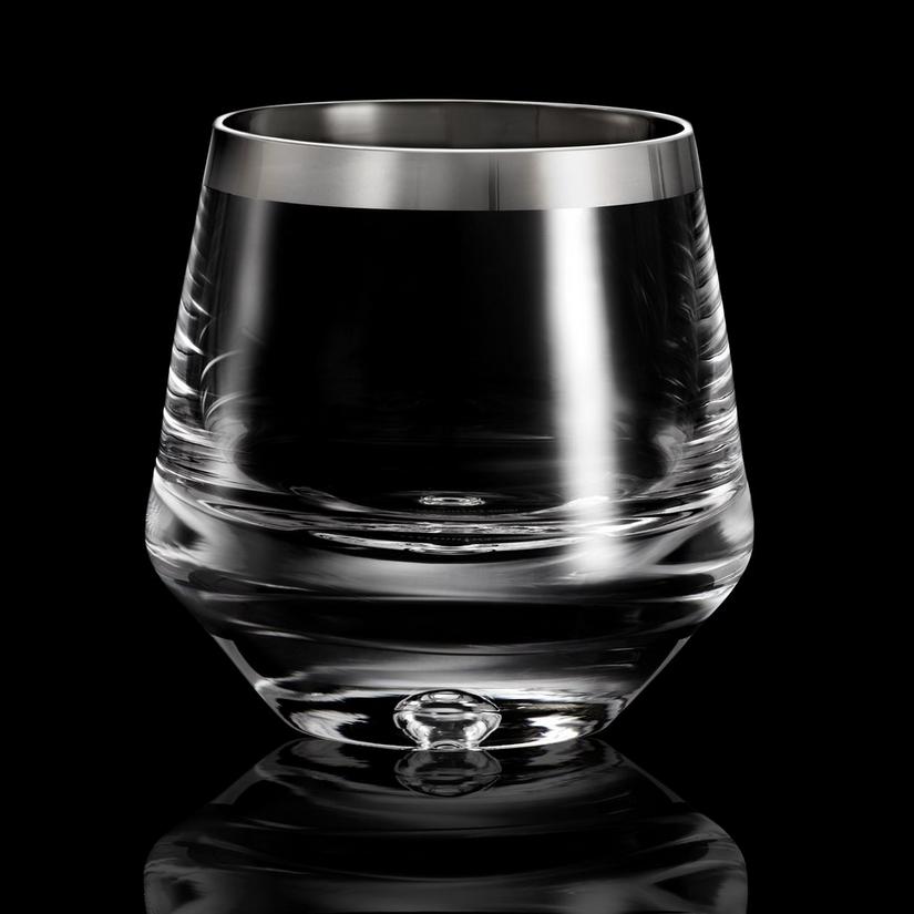 Wine Enthusiast Platinum Whiskey Glasses (Set of 2)