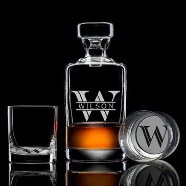 Hudson Whiskey Decanter and Glasses Set
