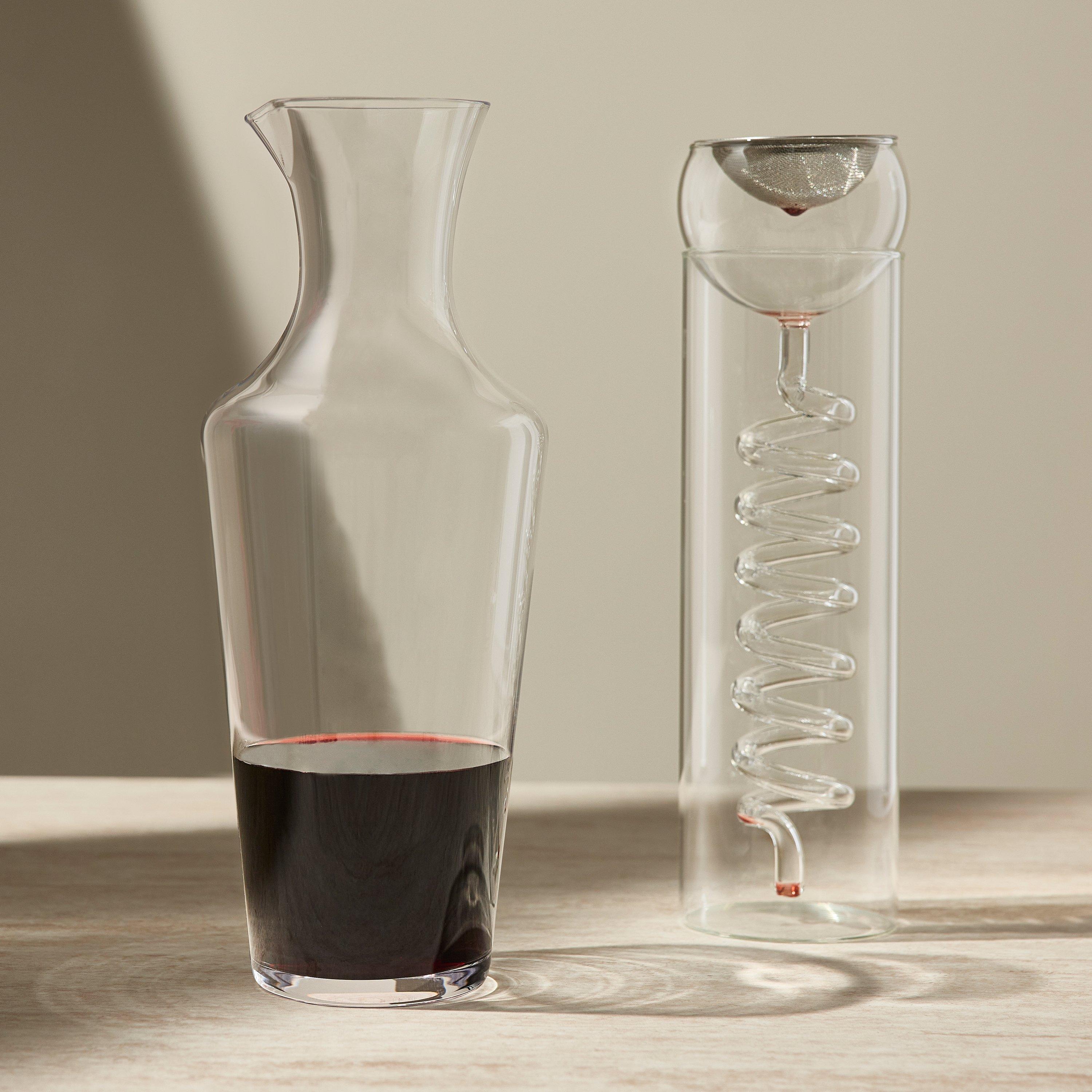 Wine Enthusiast Art Series Helix Filtering Decanter Set