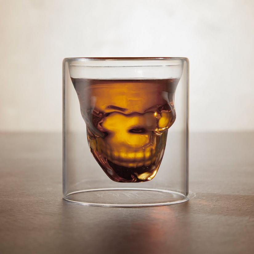 Floating Glass Skull Whiskey Glasses (Set of 2)