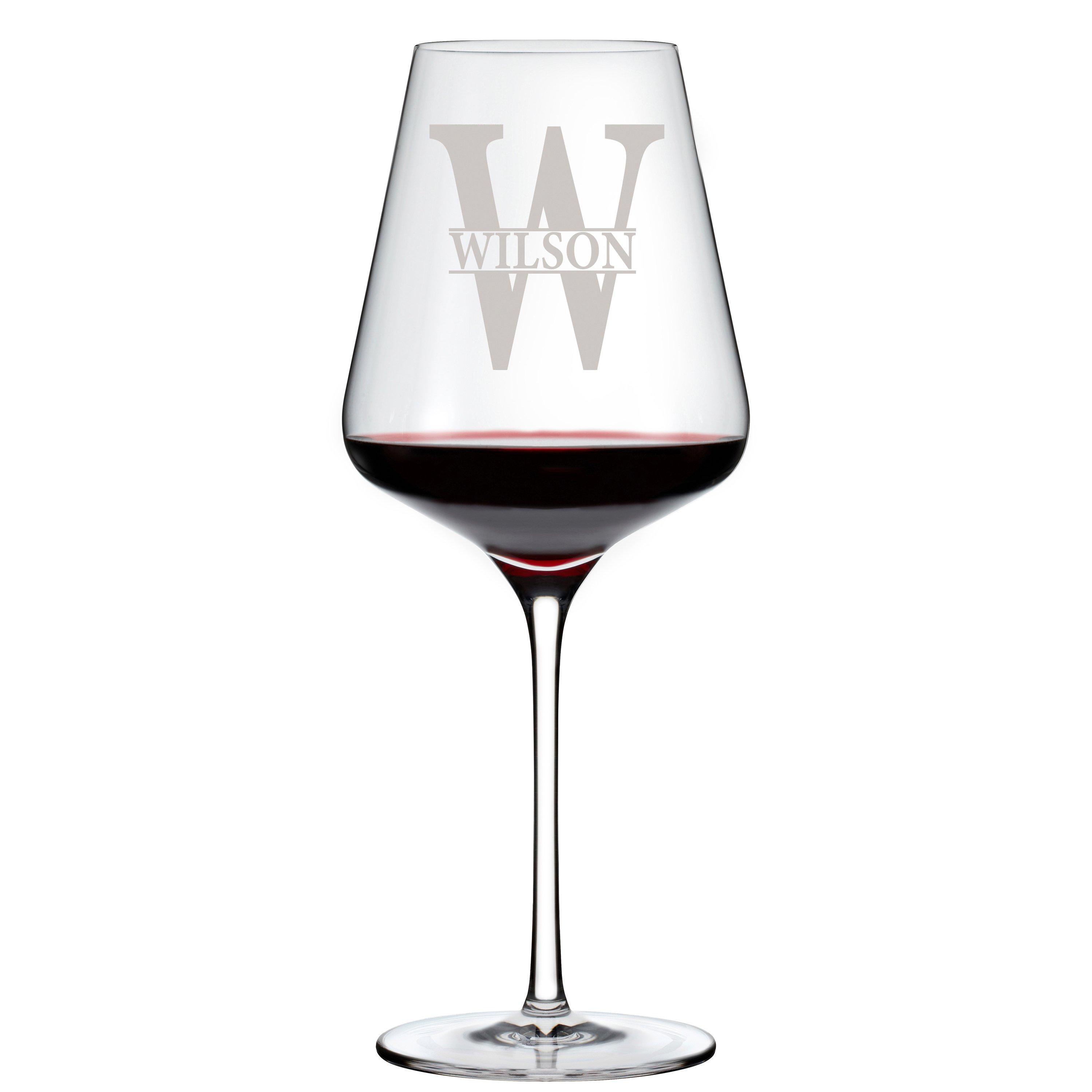 Personalized Wine Enthusiast Vienna Break-Resistant Cabernet Sauvignon Wine Glass-Wilson Design