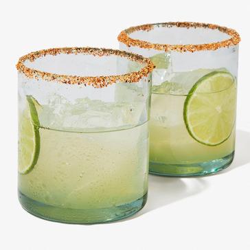 Authentic Mexican Handblown Clear Glass Tumblers– Set of 4