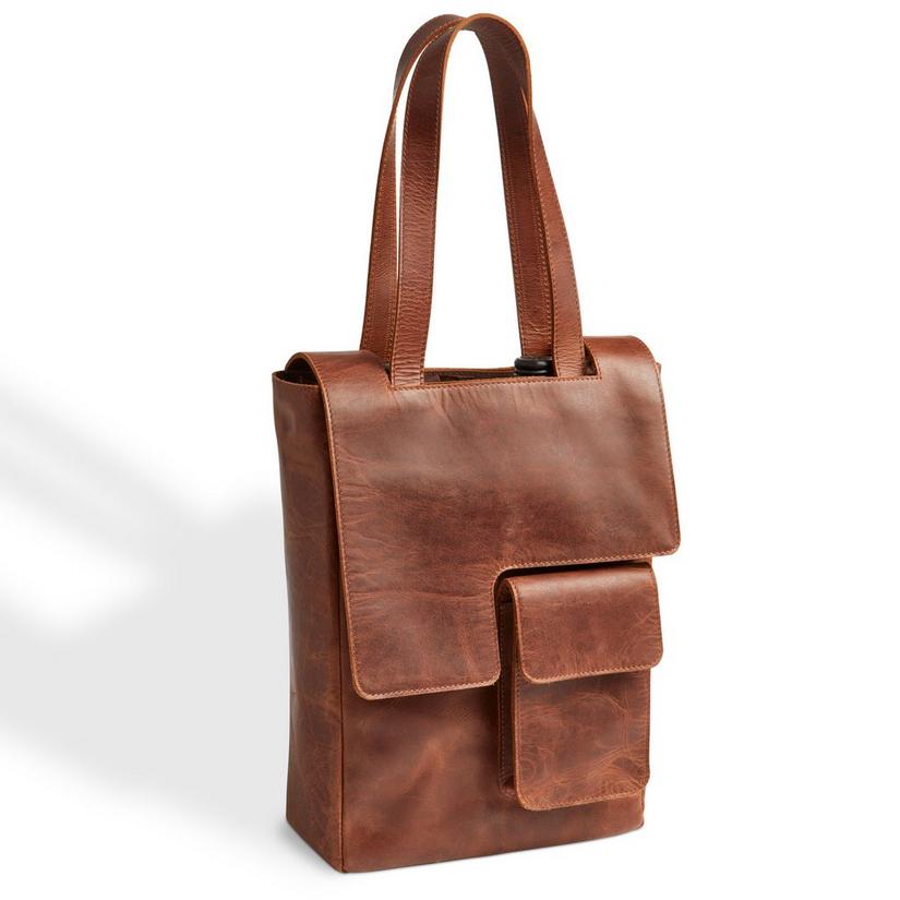 Buffalo Leather All-Purpose 2-Bottle Wine and Spirits Bag