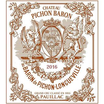 Chateau Pichon-Longueville Baron 2016 Cru Classe, Pauillac
