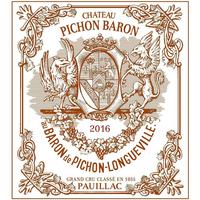 Chateau Pichon-Longueville Baron 2016 Cru Classe, Pauillac