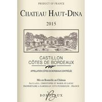 Chateau Haut-Dina 2015 Castillon Cotes de Bordeaux