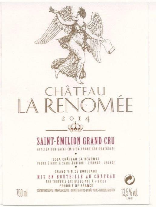 Chateau La Renomee 2014 Saint-Emilion Grand Cru