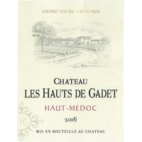 Chateau Les Hauts de Gadet 2016 Haut-Medoc