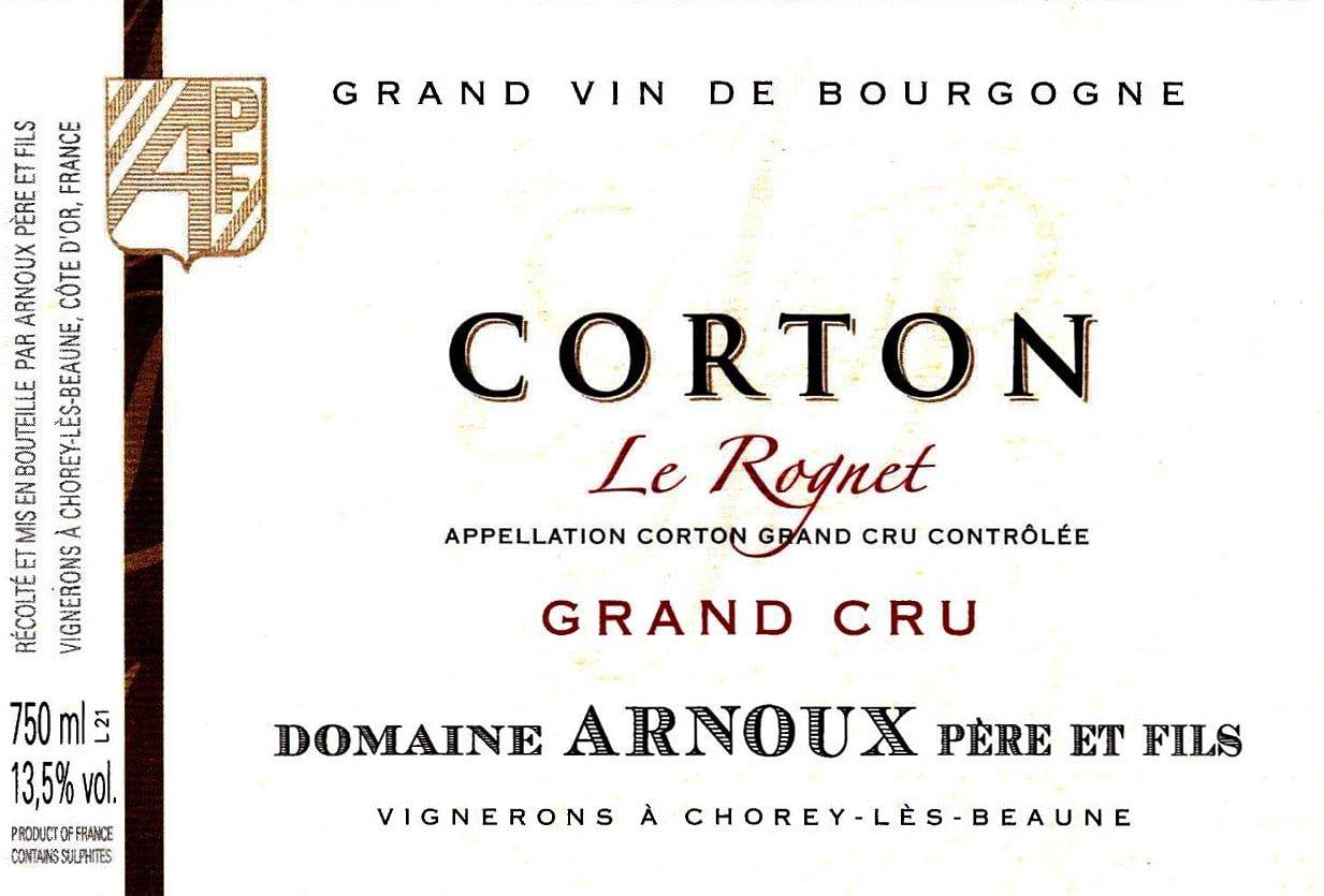 Domaine Arnoux 2016 Corton Grand Cru, Le Rognet