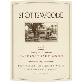 Spottswoode 2018 Family Estate Cabernet Sauvignon, St. Helena, Napa Valley