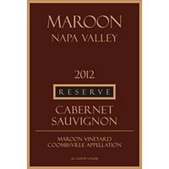Maroon 2012 Cabernet Sauvignon Reserve, Maroon Vyd., Coombsville District, Napa Valley