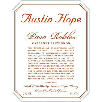 Austin Hope 2018 Cabernet Sauvignon, Paso Robles
