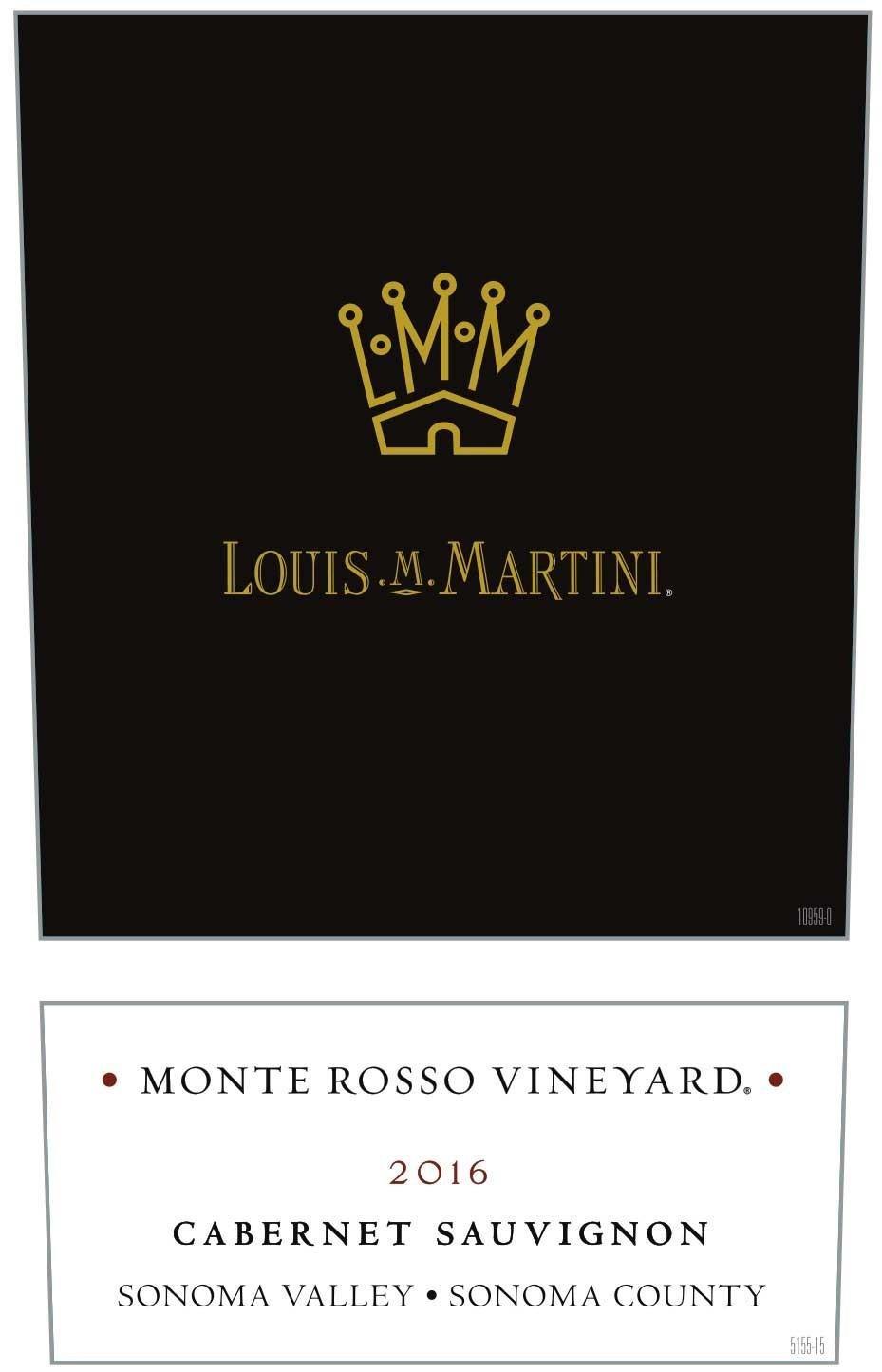 Louis Martini 2016 Cabernet Sauvignon, Monte Rosso Vyd., Sonoma Valley