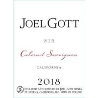 Joel Gott 2018 Cabernet Sauvignon, No. 815, California