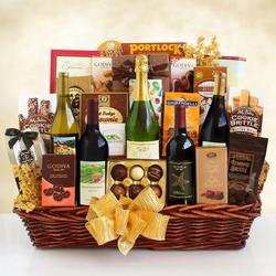 California Grandeur Wine and Gourmet Gift Basket