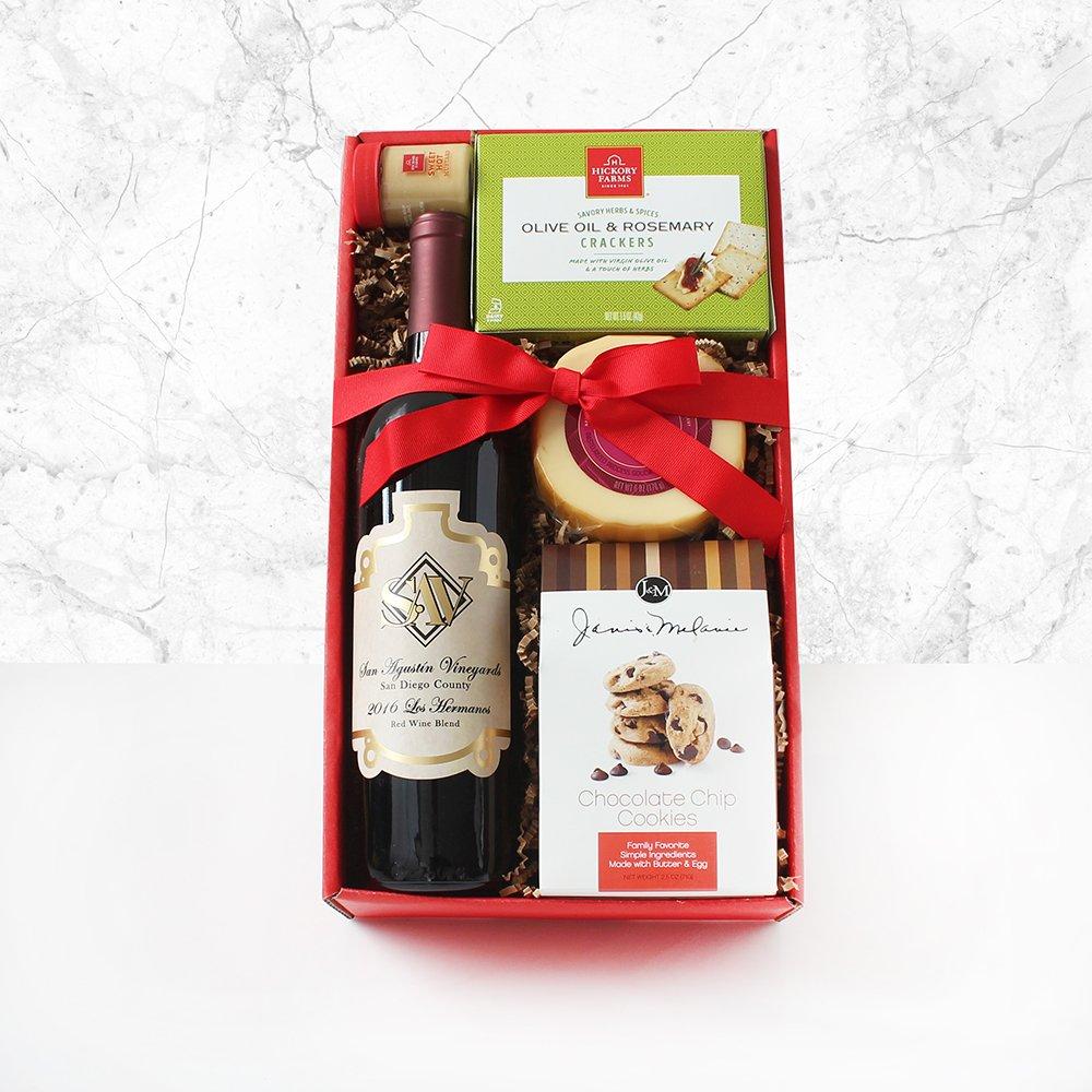 Classic Red Wine and Cheese Gift Box
