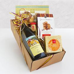 Classic California White Wine and Cheese Gift Box