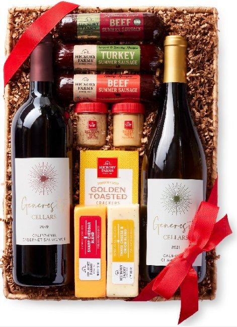 Hearty Bites & Wine Gift Basket