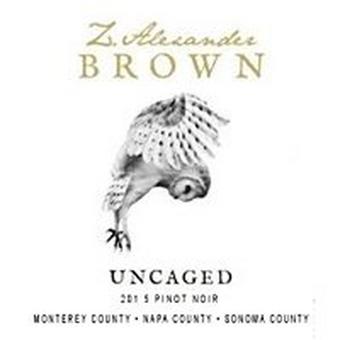 Z. Alexander Brown 2015 Uncaged, Pinot Noir, Monterey, Napa, Sonoma