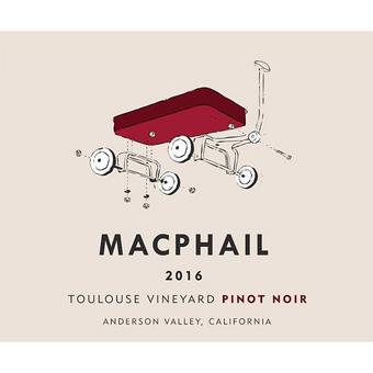 MacPhail 2016 Pinot Noir, Toulouse Vyd., Anderson Valley